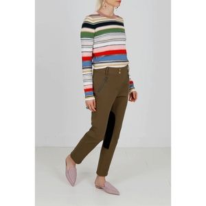 Veronica Beard | Ellie Jodhpur Suede Patch Equestrian Pants in Army Green Size 6